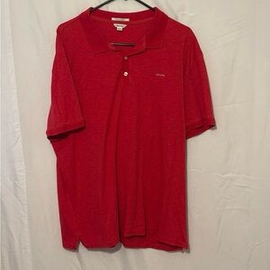 Calvin Klein Men's Vibrant Red Polo Shirt